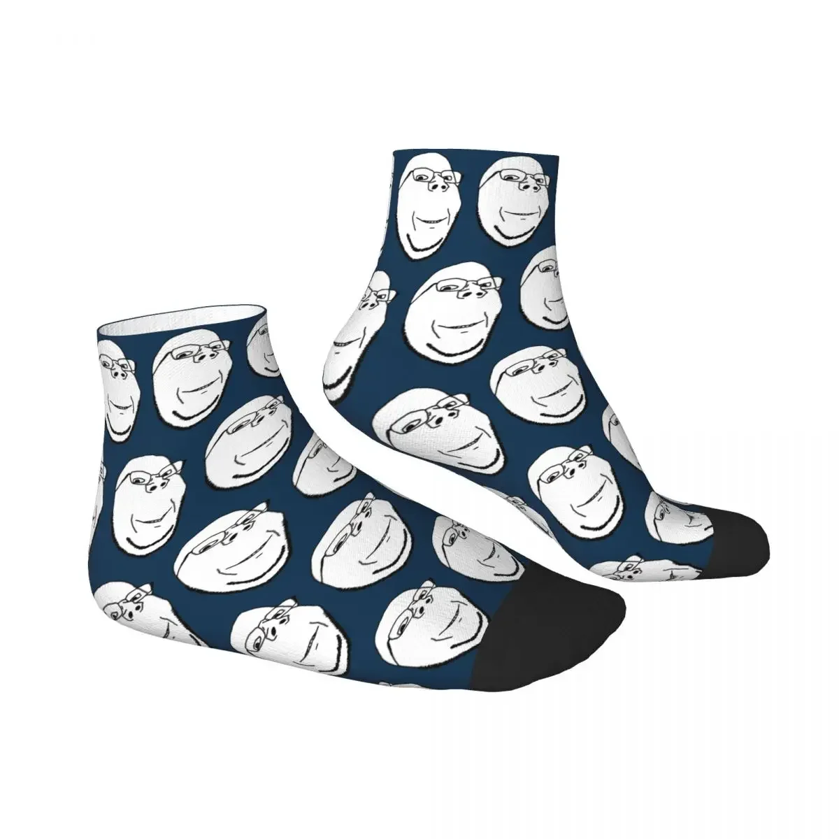 Smiling Wholesome Wojak Soyjak Socks Harajuku Super Soft Stockings All Season Socks Accessories for Unisex Birthday Present