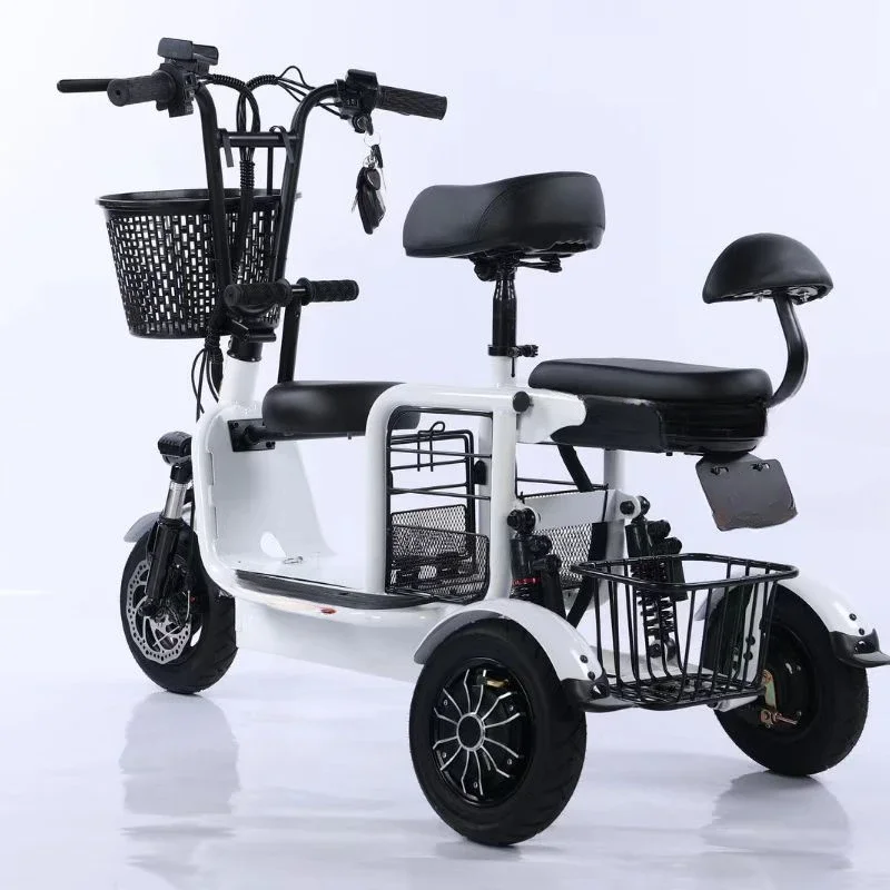 moto tricycle motorized folding adult electric bicycle three wheel electric scooters bike electric tricycle for handicapped