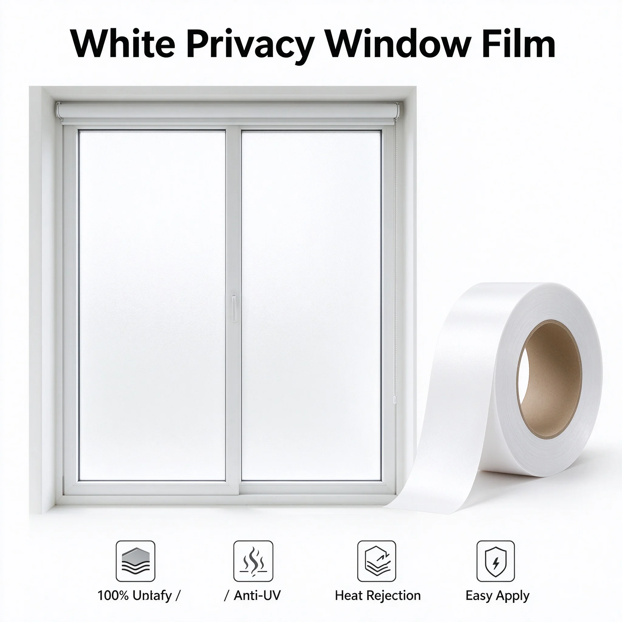 PET Material Window Film Roll Block Light Heat Insulation Anti Glare One Way Privacy Easy DIY Install for Home Office Car