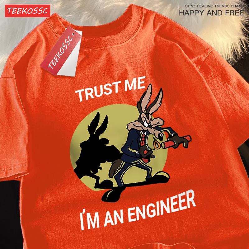 Trust Me I'M An Engineer T Shirt Men Women T Shirts Hip Hop Oversize Clothing Fashion Loose Short Sleeve Couple Streetwear image 2
