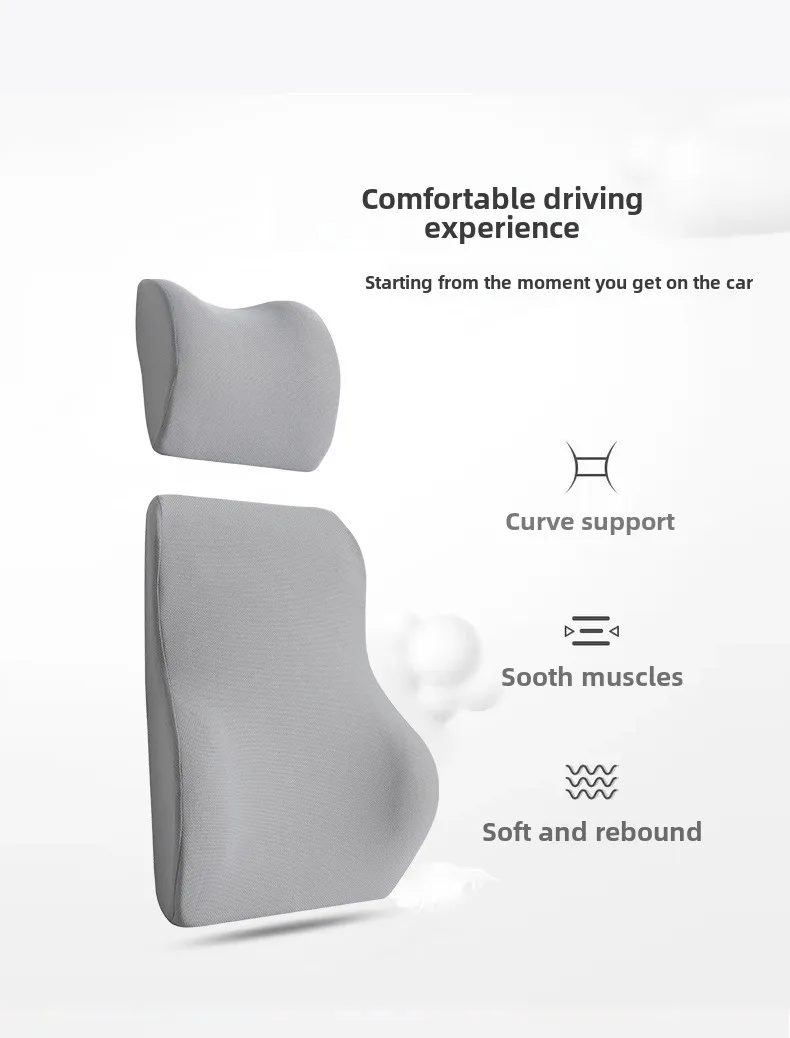 

Car cushion memory foam pillow lumbar headrest comfortable neck protection seat dining chair office car pillow chair cushion