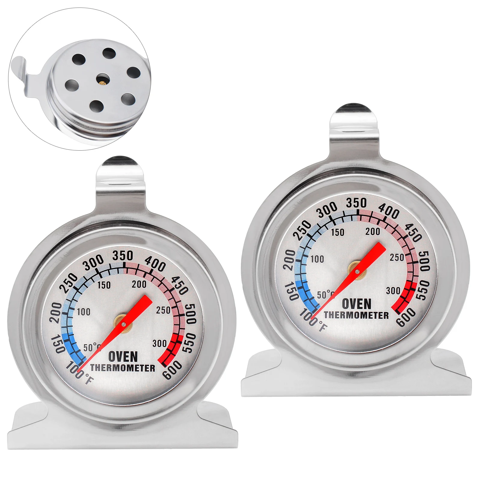 

2pcs 50 to 300 Degree Centigrade Oven Thermometer Stainless Steel Baking BBQ Cooking Meat Food Temperature Measurement