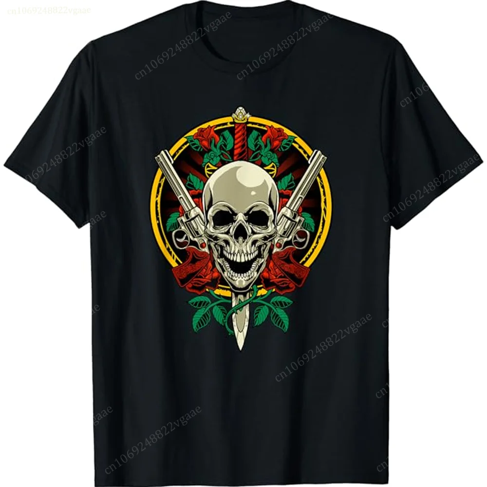 Summer Guns N Roses Cotton T Shirt Men Women Vintage Short Sleeve Kids Tee Shirt Oversized Tops Clothes Rock Band Streetwear