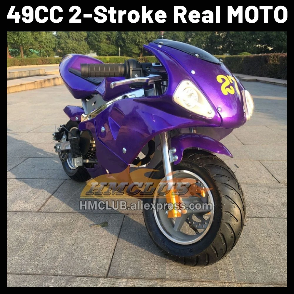 49 50 CC 2 Stroke Gasoline Motorcycle Racing MOTO New Arrivals Motorbike For New Year Birthday Holiday Party Gifts Pocket Bike