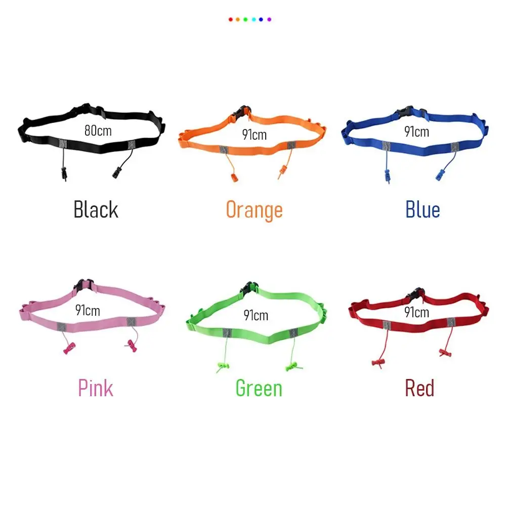 Cinto de poliéster de alta qualidade com número de corrida ajustável unissex cinto de triatlo multicolorido cinto de corrida de maratona