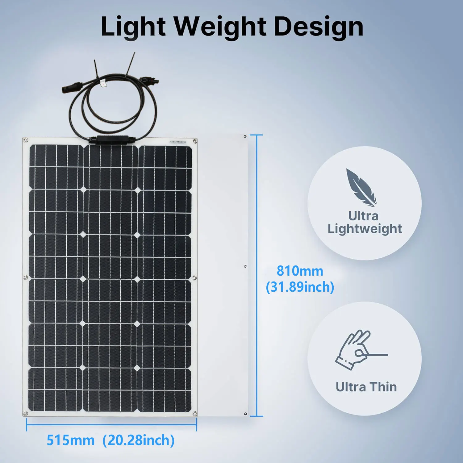 Flexibles Solarpanel 12 V Batterieladegerät 500 W, 375 W, 250 W, 200 W, 125 W, 110 W, 80 W, 18 V monokristalline Solarzelle ETFE-Folie