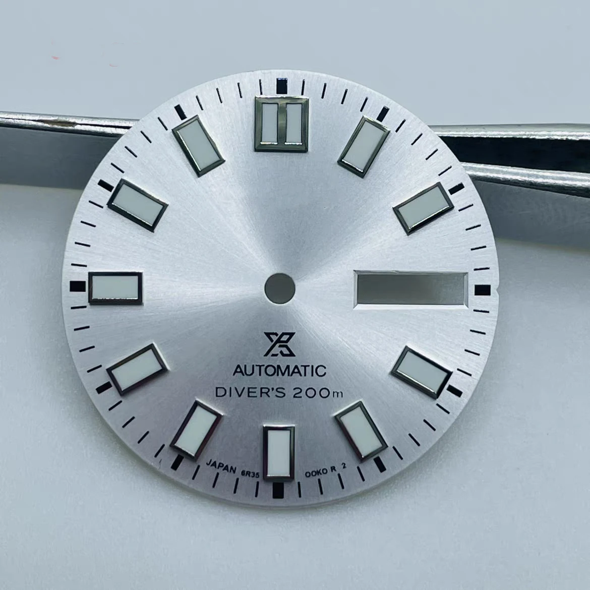 28.5mm NH35 NH36 Watch  Dial S logo Sunray 62MAS Prospex Green  Mod Fit NH35  Double calendar