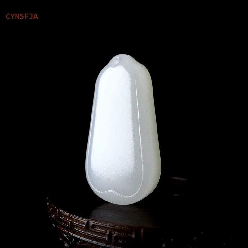 CYNSFJA New Real Rare Certified Natural Hetian Mutton-fat Nephrite Clivia Jade Pendant Hand Carved High Quality Elegant Gifts