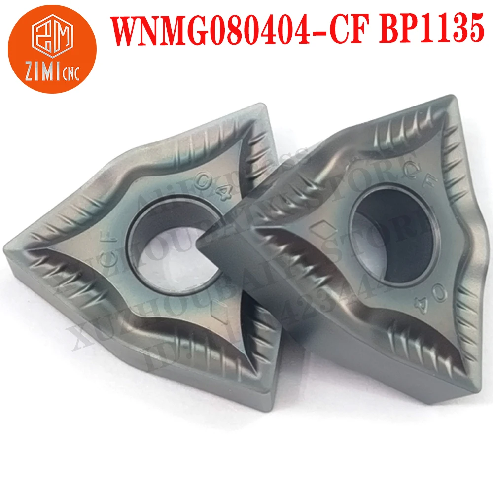 WNMG080404-CF BP1135 WNMG 080404 Cermet Turning Tools CNC Lathe Cutter Cutting Tools Metal Lathe Tools Blade mechanical Inserts