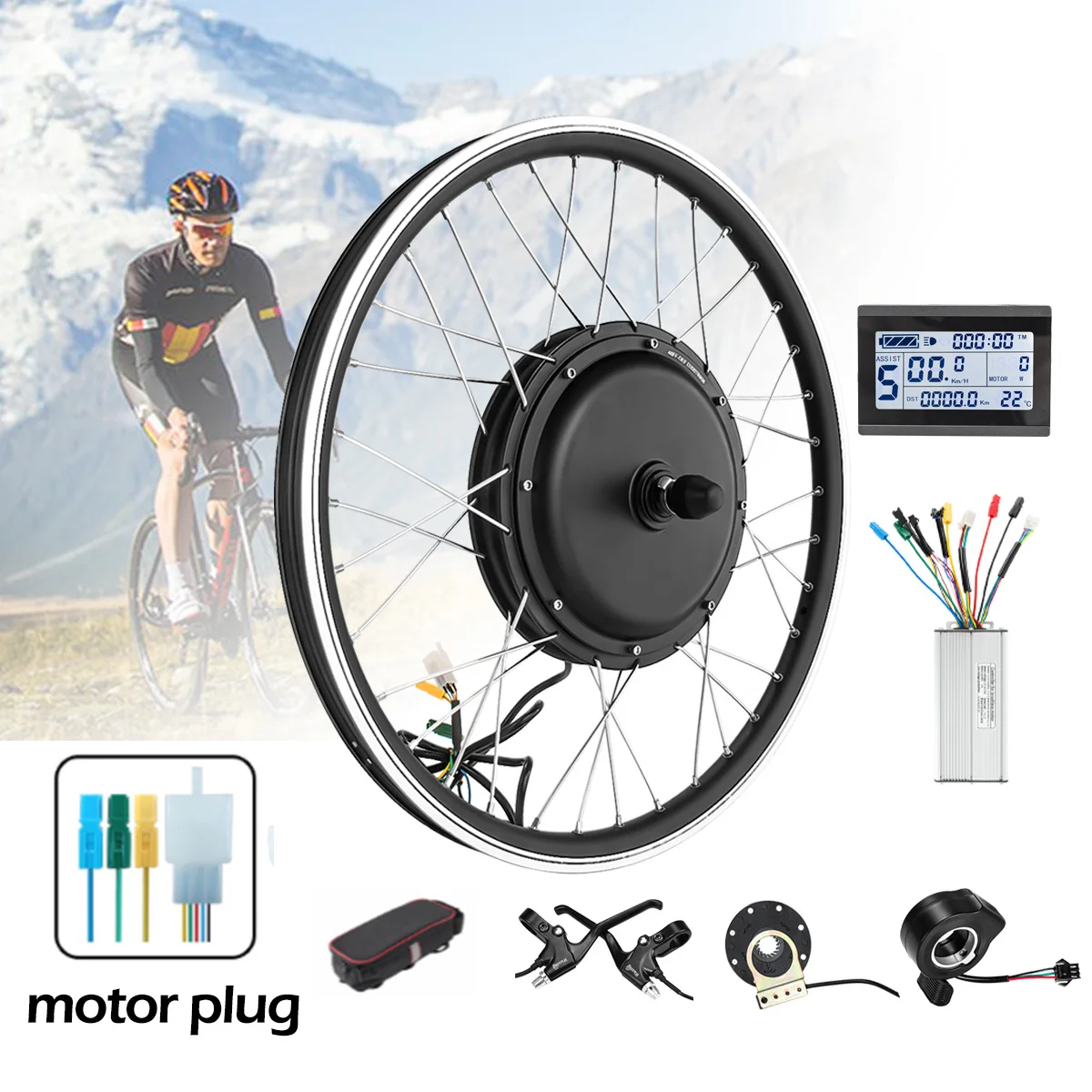 Electric Bicycle Kit Hub Motor Gearless 500W 1000W 1500W Rear Cassette Motor 20in-700C Ebike Engine fahrrad zuberhör