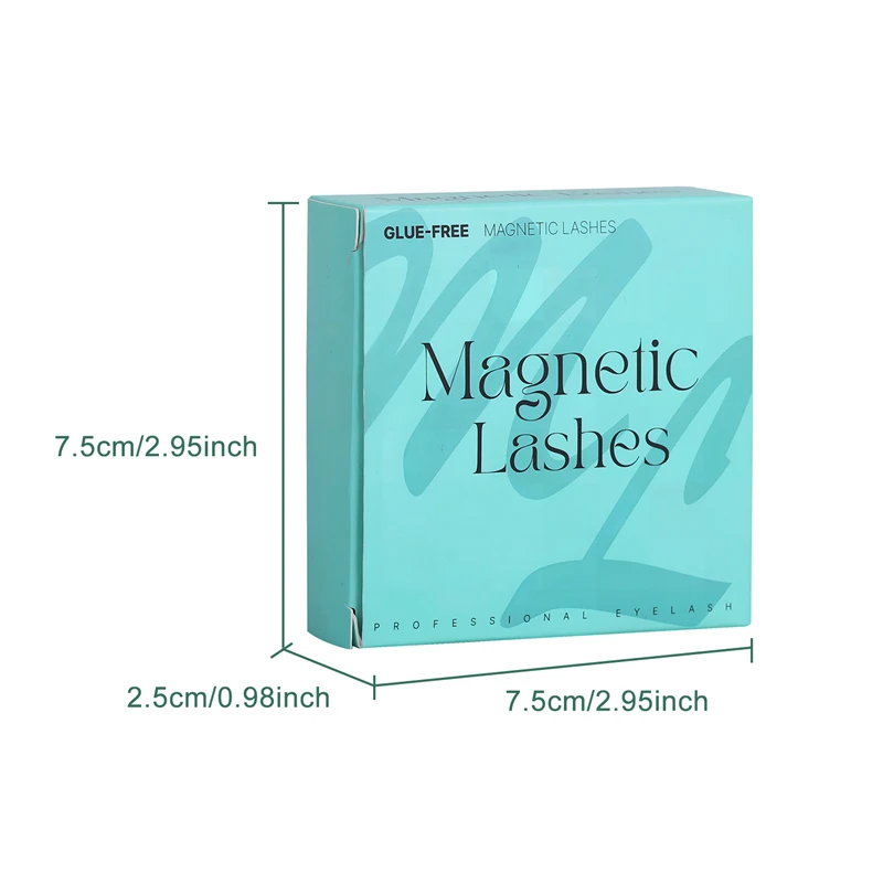 1 paio di ciglia finte magnetiche spesse voluminose 3D fatte a mano in fibra sintetica di lana dura transfrontaliera
