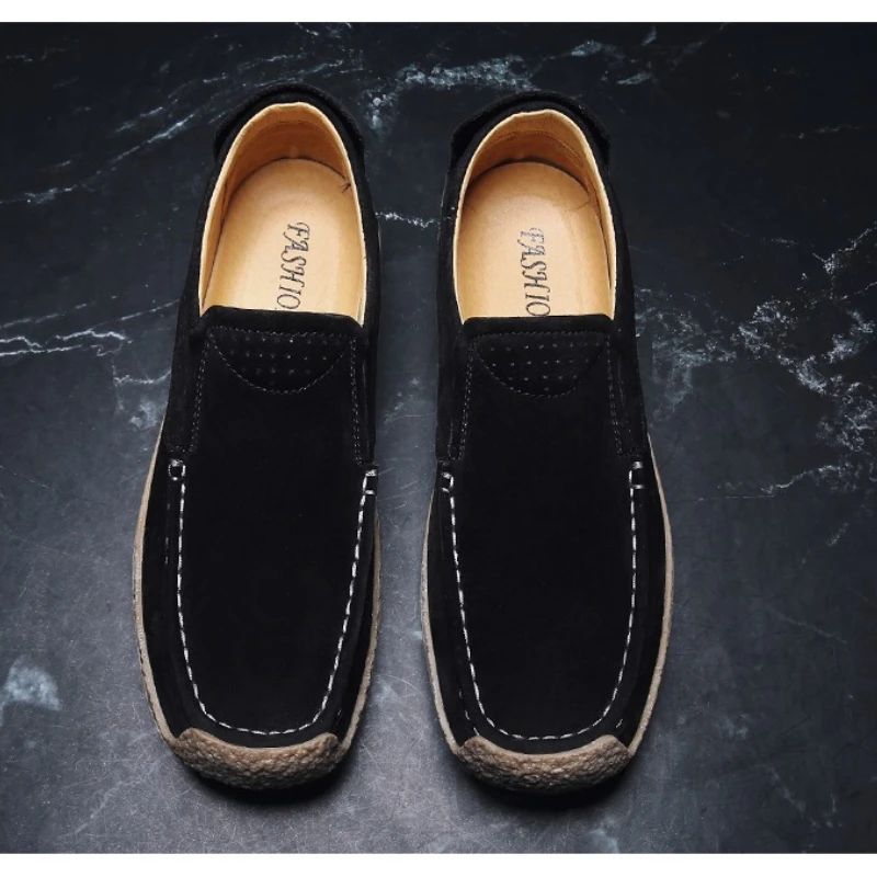 

Men's Four-season Low-top Shallow-cut Wearable Solid Color Retro Style Fashionable Large-sized New Walking Casual Shoes