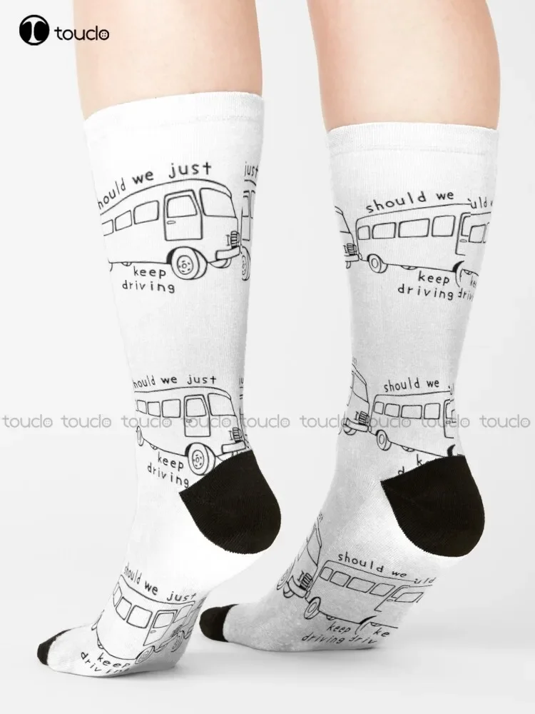 هل يجب أن نستمر فقط في القيادة جوارب Harrys House Socks He Office Socks 360 °   تصميم الطباعة الرقمية لطيف الجوارب هدية عيد الميلاد شعبية جديدة