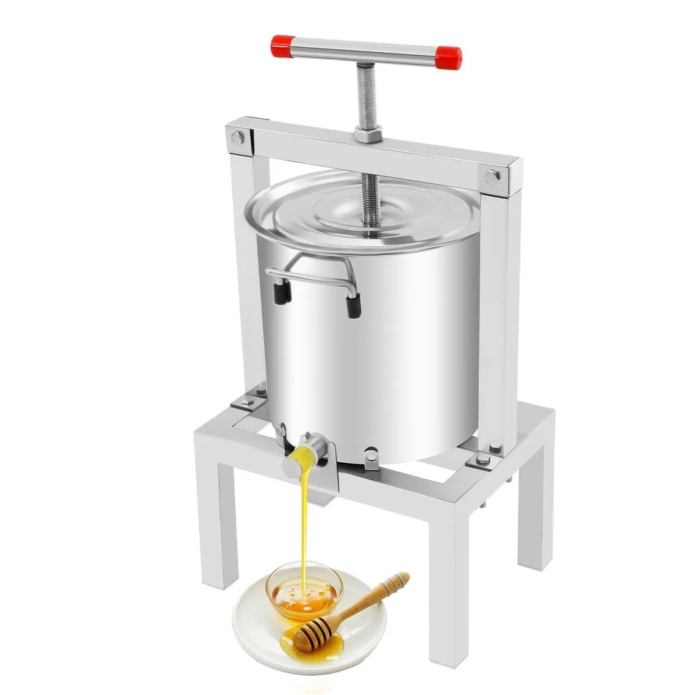 Fruit Wine Pressfruit Wine Press 2.6 Gallon Stainless Steel Barrels Press Machine for Juice Good Filtering Effect