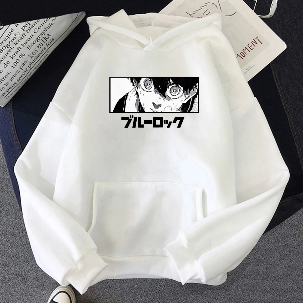 Blue Lock Anime Hoodie For Men Women Harajuku Clothes Manga Yoichi Isagi Pullover Sweatshirts Comfortable Fleece Warm Streetwear