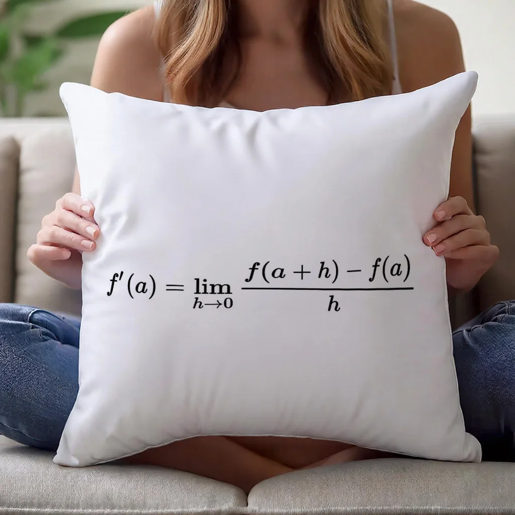 Calculus Derivative Formula Pillow Case for Math Student Gift Decor Science Equation Print Cushion Cover