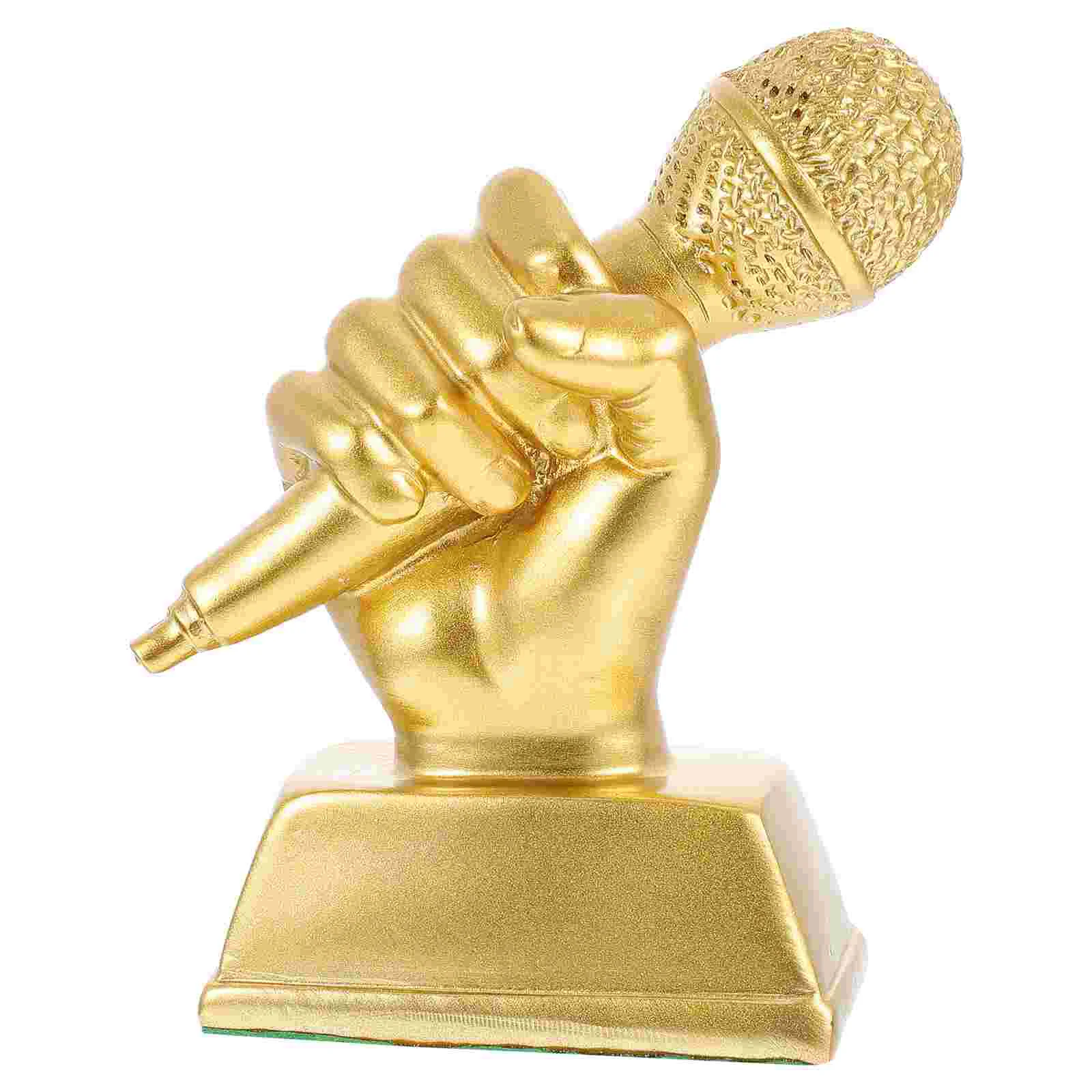 

Music Trophy Microphone for Kids Resin Children Trophies The Medal Adornment Musical Craft