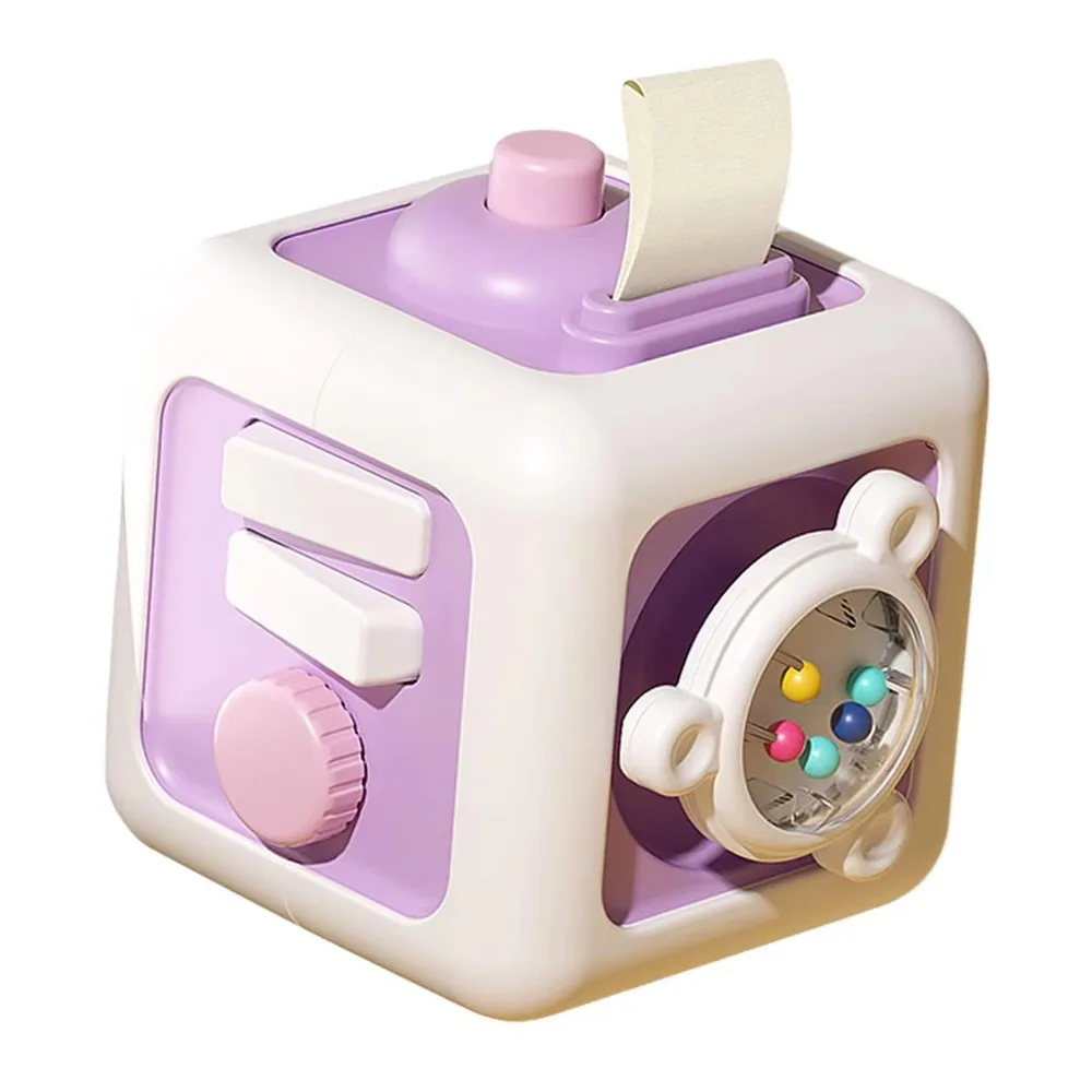 

Fine Motor Toy Early Education Activity Cube Educational Plastic Montessori Sensory Toy Drawer Switches 6 IN 1 Educational Toy