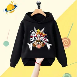 Anime Bunny Bugs Kids Hoodie Cartoon printed Autumn/Winter Long sleeve sweatshirt Boys Girls Kawaii casual top Harajuku