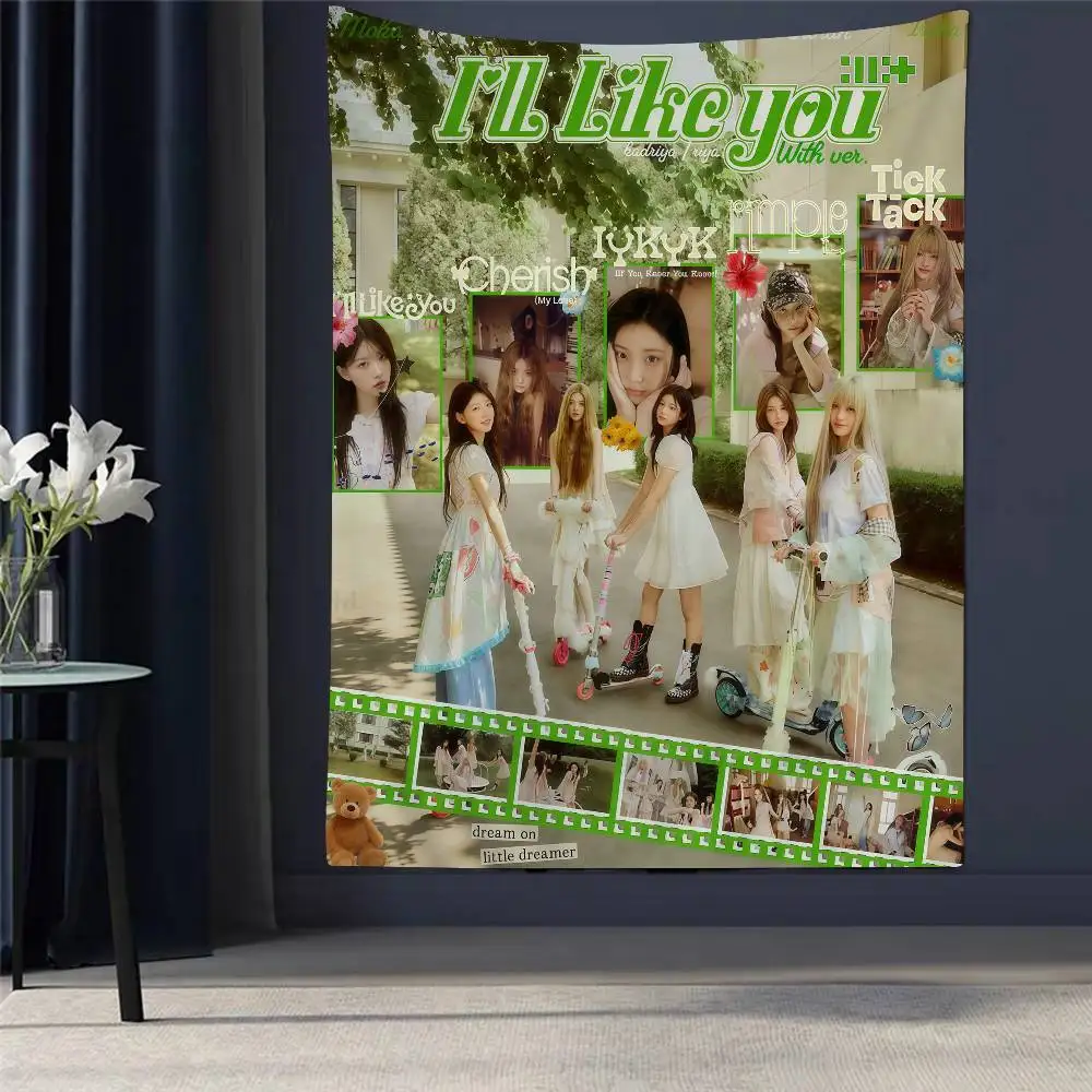 

ILLIT Mini Album Concep Printed Large Wall Tapestry Cheap Hippie Wall Hanging Bohemian Wall Tapestries Mandala Home Decor