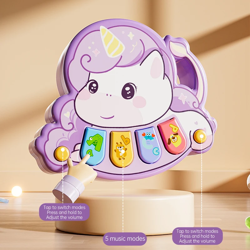 Jouet de Piano électronique Musical pour enfants, apprentissage de la musique, jouets pour bébés, animaux multifonctionnels, clavier de Piano, Instrument de musique, jouet cadeaux