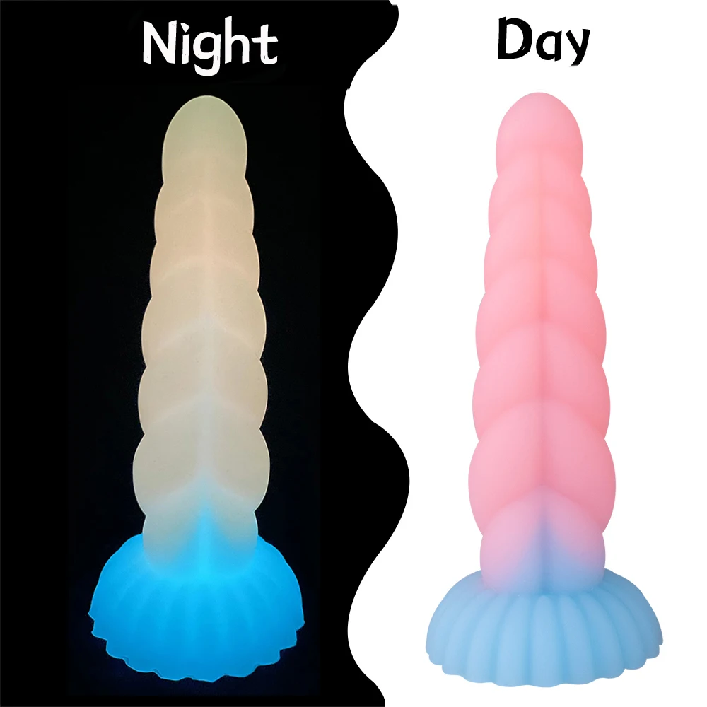 Luminous Dildo Beginner Anal Toy Butt Plug Female Masturbator Penis Soft Silicone Suction Cup Dildos Adult Sex Toys for Women