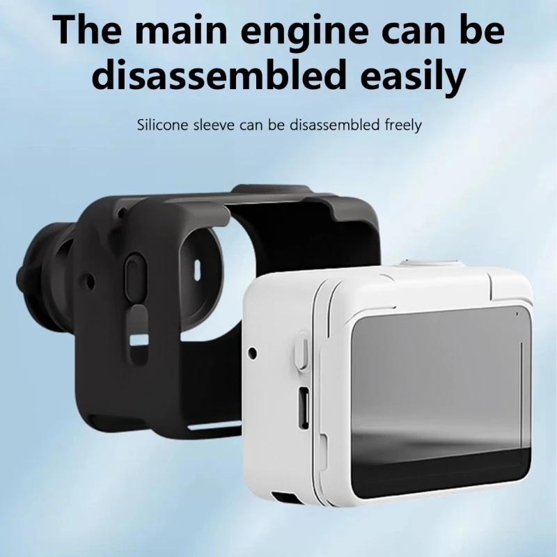 housses en silicone pour GO 3S avec sangles cou capuchons d'objectif anti-rayures