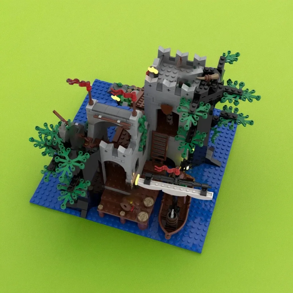 

766 шт. MOC Fantasy Forest Forestmens Tower деревянная структура DIY модель строительные блоки игрушки на день рождения подарок