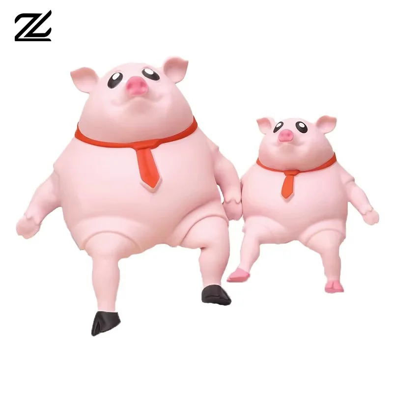 Cute Pink Pig Squeeze Toy Soft Stretching Toy Piggy Doll Rebound Deformation Anxiety Relief Toy For Children Adult Birthday Gift