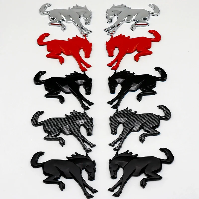For Ford Bronco Logo Exterior Modification Tailgate Leaf Board Letters Animal Parts Badge 2Pcs ABS 3D Car Horse Stickers Hot