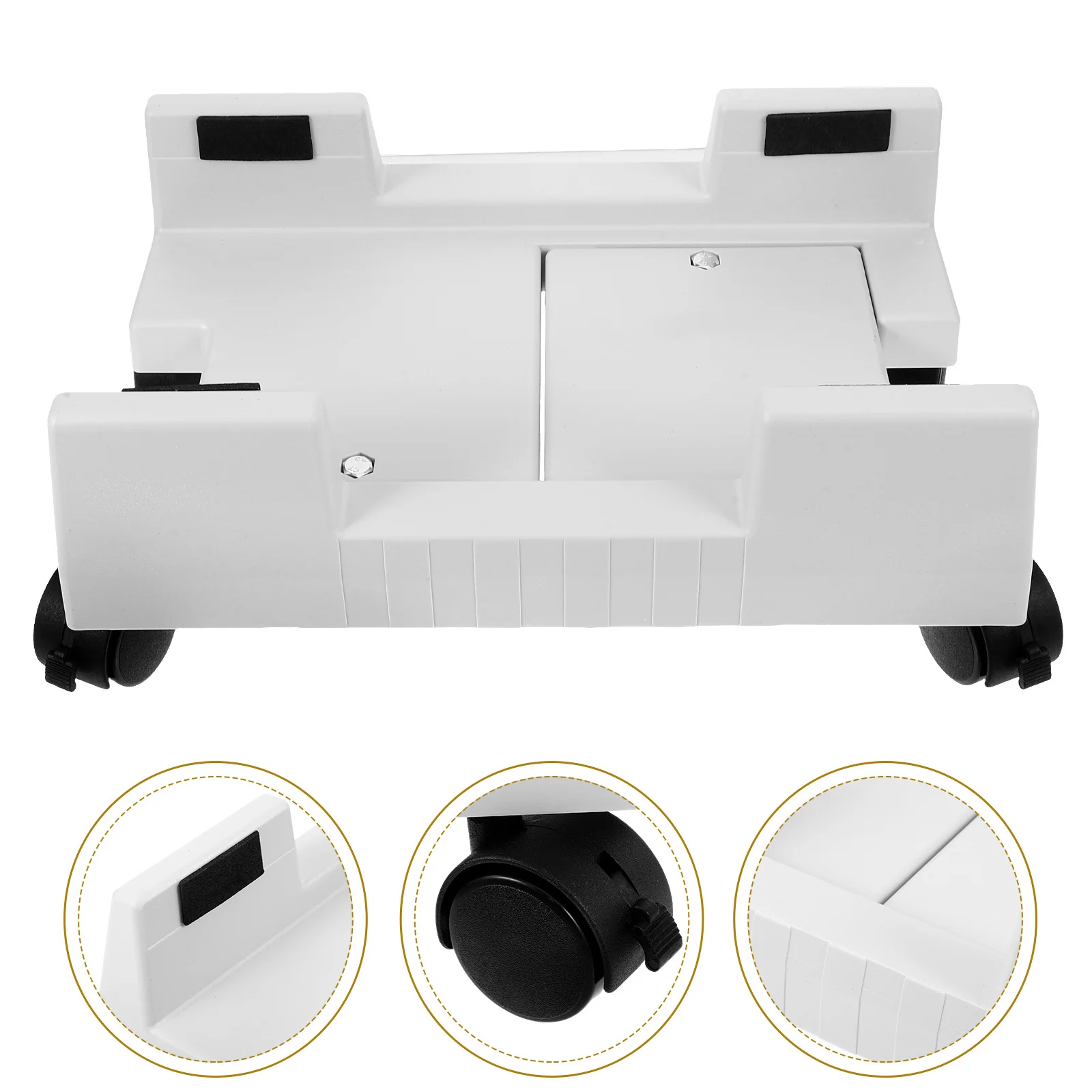 

Computer Tower Holder CPU Stand Black Movable Rolling Pc Floor Stand Desktop Tower Protection for Office Home Pc Cart
