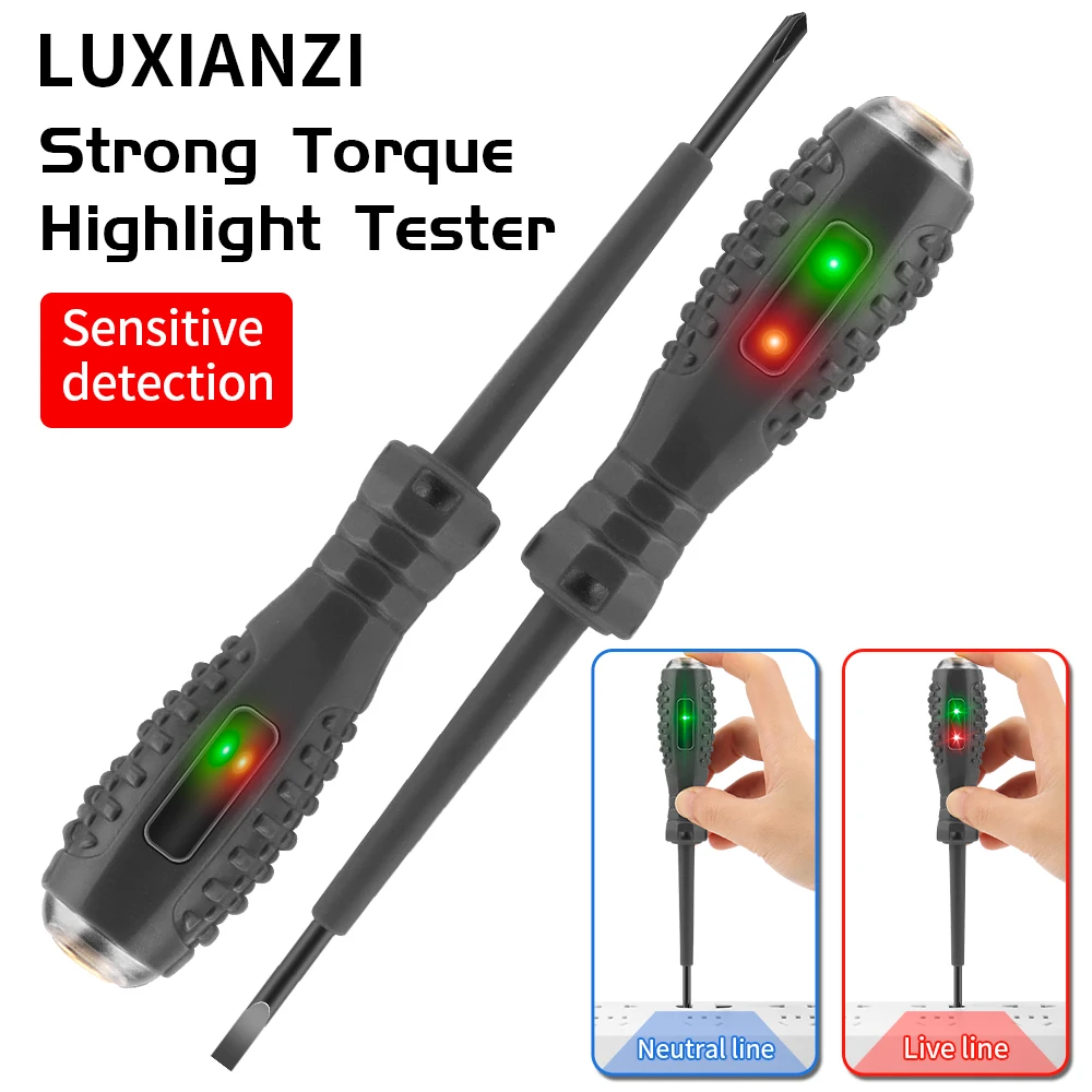 LUXIANZI 12-230v Voltage Tester Pen Screwdriver Handheld Induced Electric Power Test Probe Portable Electrician Detector Tool