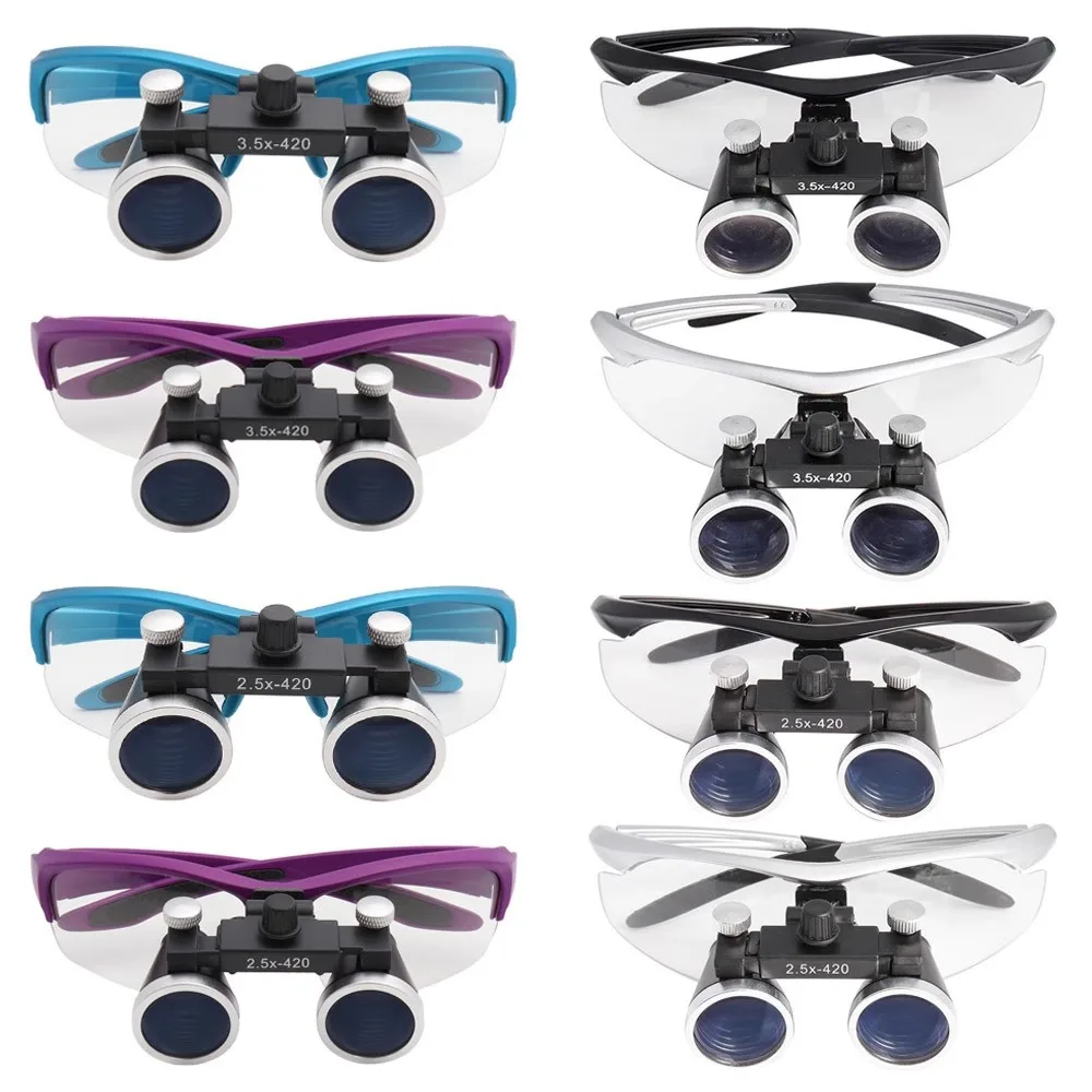 2.5x/3.5x Dental Loupes Ergonomic Goggles Lab Medical Binocular 320-420mm Magnifier Dental Surgery Optical lens magnifying