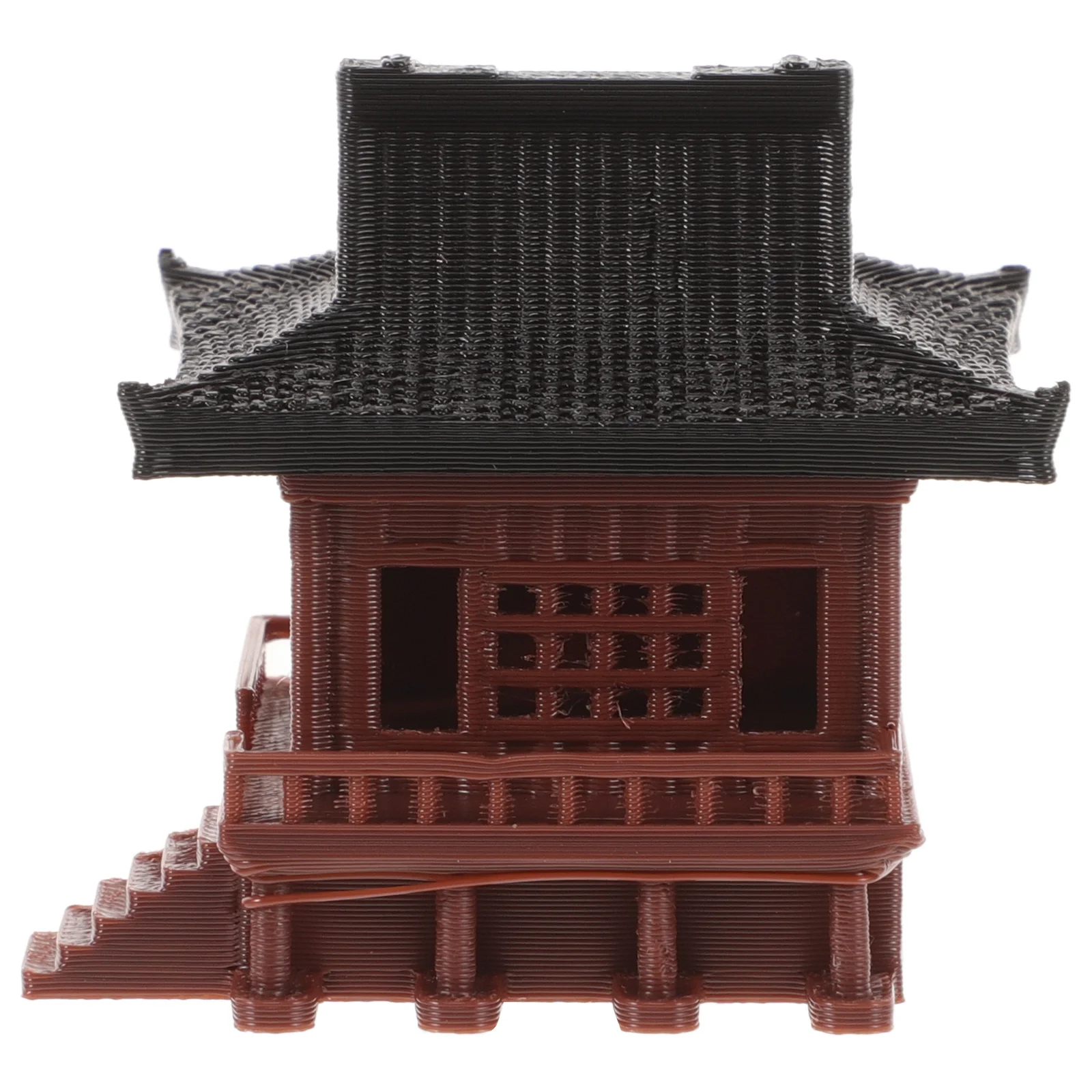 Pavilion Decorations Mini Figurine Chinese Building Statue Aquarium Ornament Fish Pond Ornaments Outdoor Tank Retro Adornment