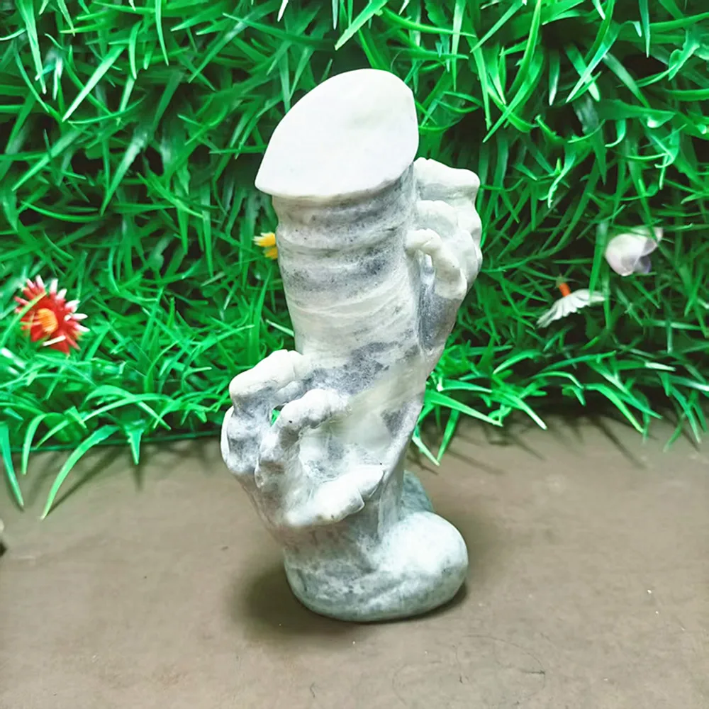 Natural quartz crystal show jade carving chakra point healing home decoration decoration