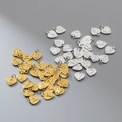 100% Real Sterling 925 Silver Accaccessories Simple Letters Charm Pendant For Bracelets and Necklaces Key Diy Material