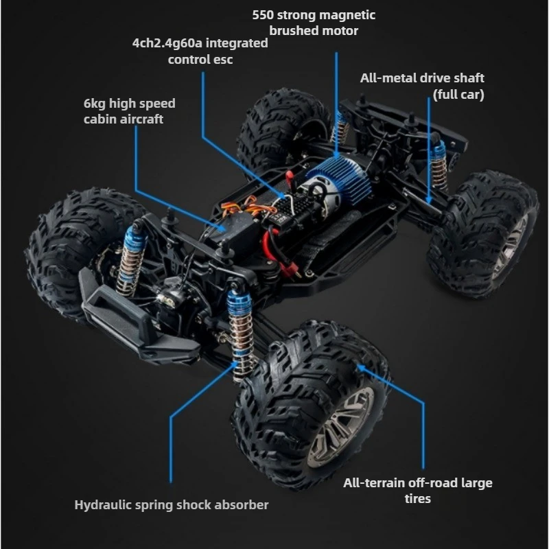 かわいいおもちゃの車ギフト-41cm超大型オフロードラジコンカー、50km/h高速4WDラジコントラック、ブラシレスリモートコントロールカー、男の子用おもちゃ