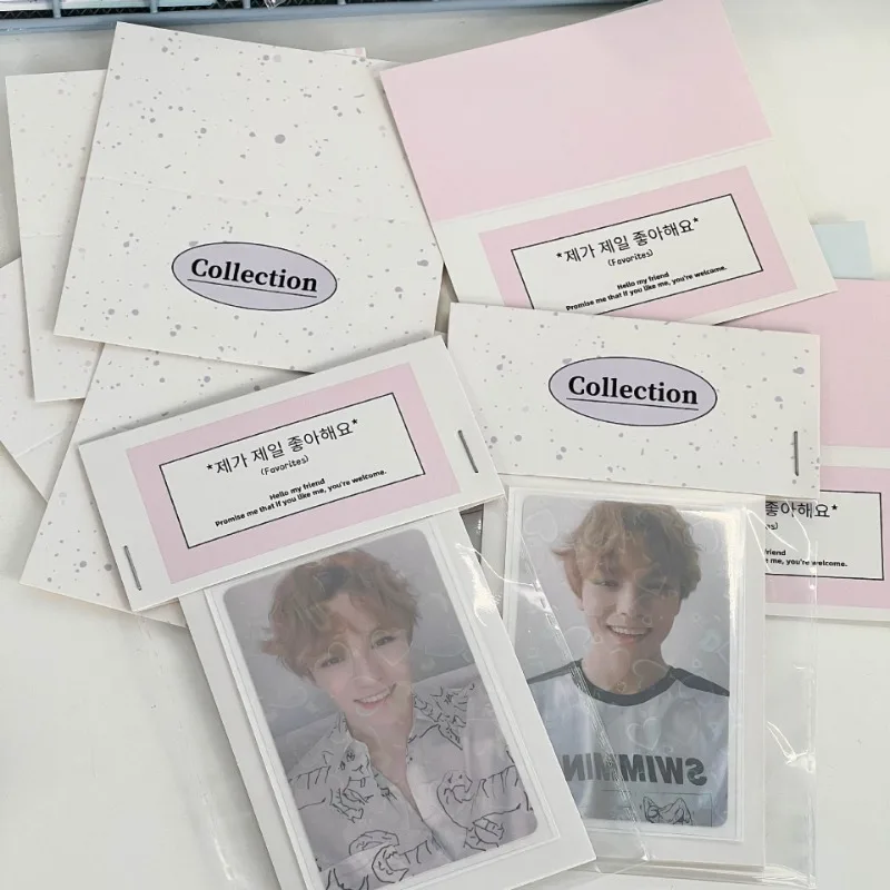 10PCS Butterfly Paper Card Back Card Head Students Stationery Photocards Protective Packaging Gift DIY Material Kpop