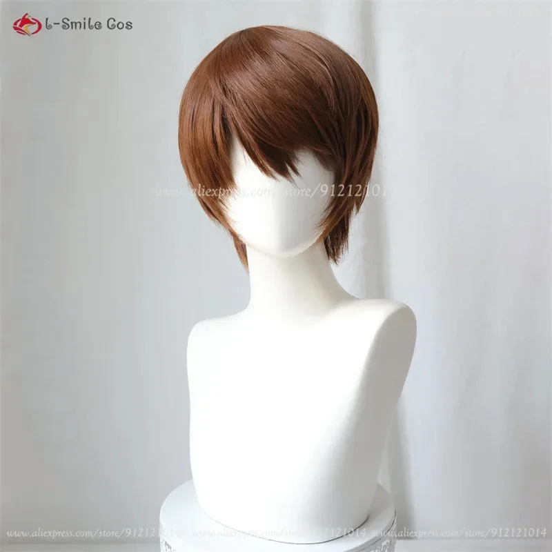 

Yagami Light Men темно-коричневые короткие Misa Amane косплей аниме парики термостойкие синтетические волосы + шапочка для парика