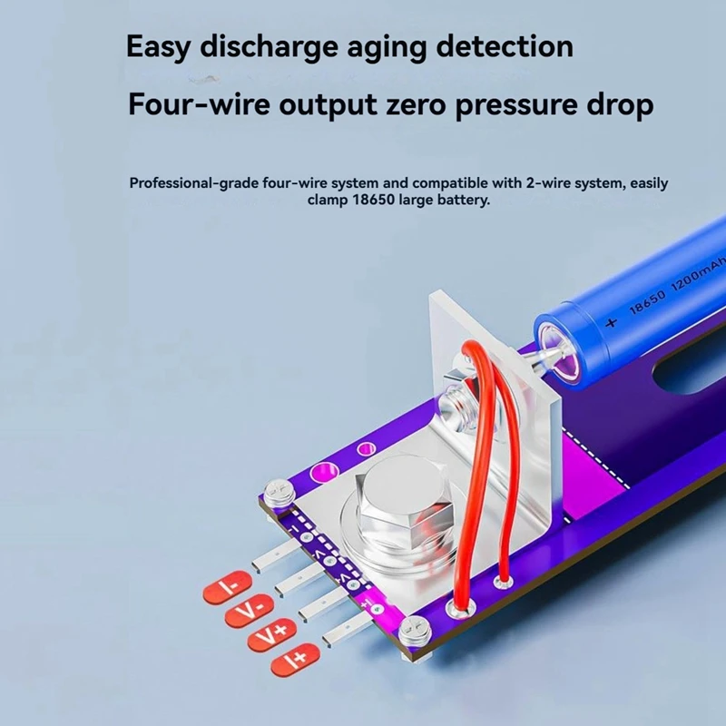 20A 4Wrie Battery Tests Stand 18650 Internal Resistance Capacity Tester Fixture Seat Current Voltage Meter Detection BOX