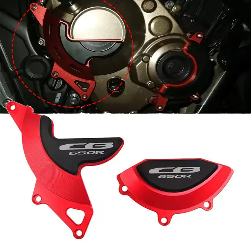 

Motorcycle CNC Left and Righ Engine Stator Starter Cover Frame Slider Protector For CB650R CB 650R 2019 2020 2021 2022 2023