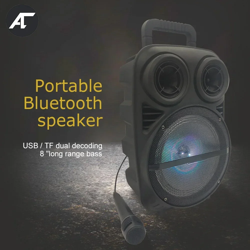 

25W Powerful Bluetooth Speaker Bass Column Portable Sound box Wireless Subwoofer Support FM Radio AUX Remote Control Microphone