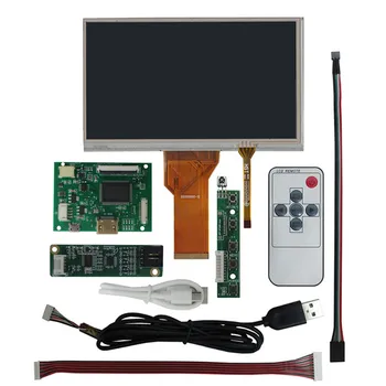 7 inch 800*480 LCD Display Screen Digitizer Touch Driver Control Board HDMI-DIY Compatible for Raspberry Pi PC Monitor