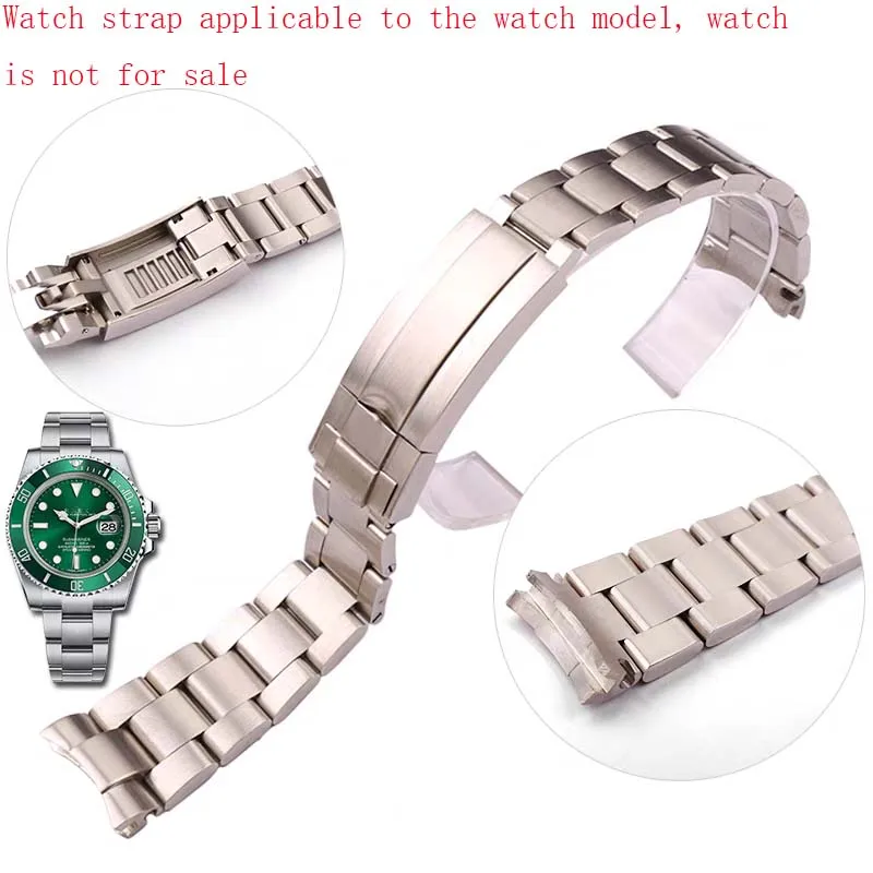 

Stainless steel watch strap accessories for Rolex Water ghost watch band steel strap Men's 20mm 21mm black green water ghost