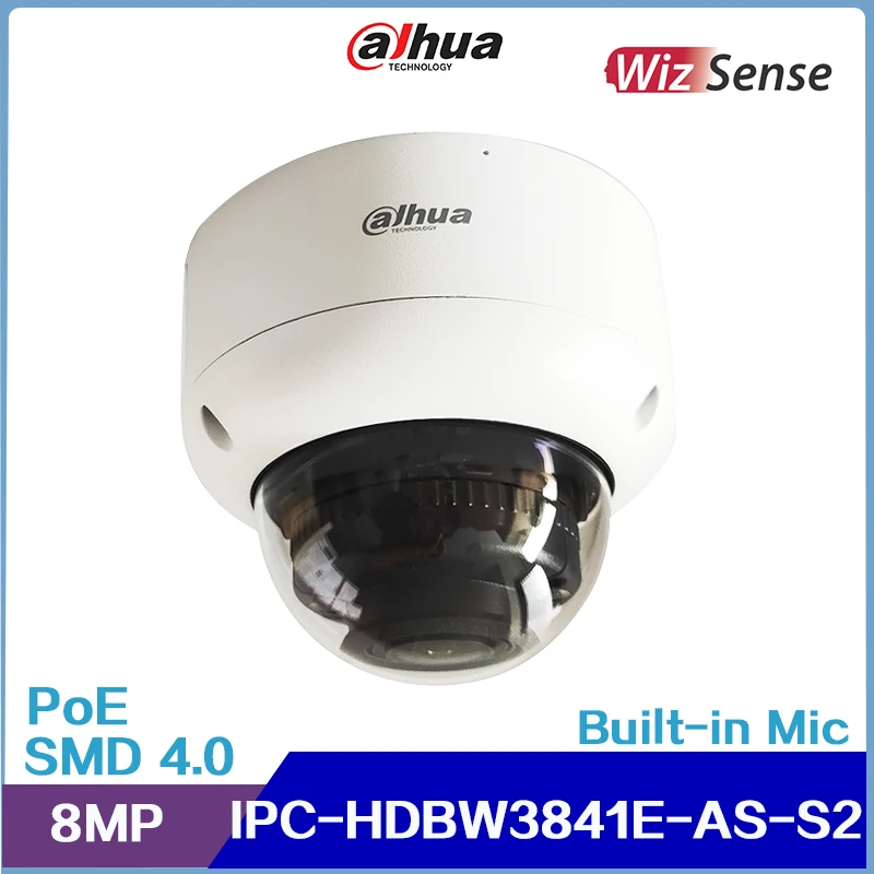 Dahua IPC-HDBW3841E-AS-S2 8MP IR Fixed-focal Dome WizSense Network Camera