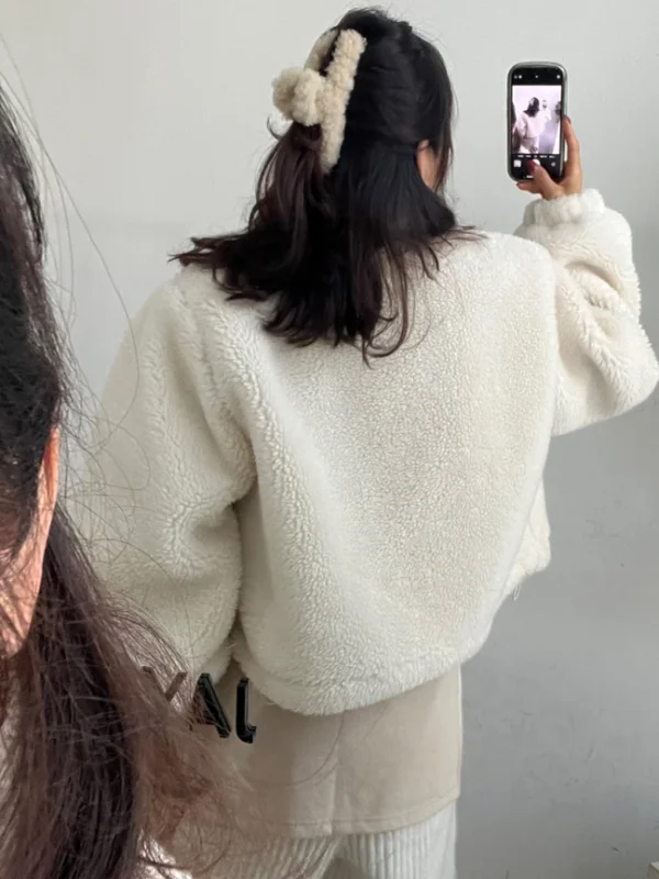 الكورية Sle رقيق ملابس خارجية المرأة الخريف الشتاء الدفء Faionable ort معطف طويل Sve سستة الوقوف طوق معطف