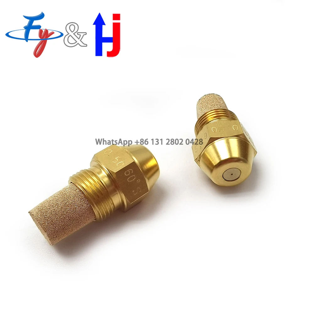 Brass 9/16  Diesel Injectors Burner Nozzles 60 Degree  Heavy Fuel Burner Nozzle Combustion Jet  Boiler Heater  0.45-6.0 USgal/H