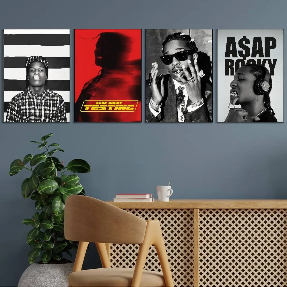 Rapper A-ASAP R-RockyS Poster HD Sticky Wall Art Printing Waterproof Home Living Bed Room Bar Aesthetic Decor