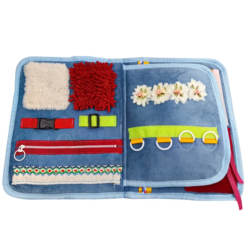 Fidget Blanket for Dementia Seniors, Alzheimer's Dementia Activities Busy Blanket, Sensory Fidget Blanket for Elderly