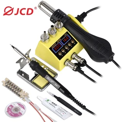 JCD 750W SMD 2 In 1 Soldering Station Led Digital Welding Rework Station For Cell-phone BGA PCB Repair Tools Solder Iron 8898